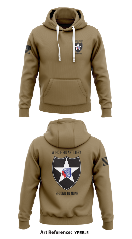 A 1-15 Field Artillery Store 1  Core Men's Hooded Performance Sweatshirt - yPEeJ5