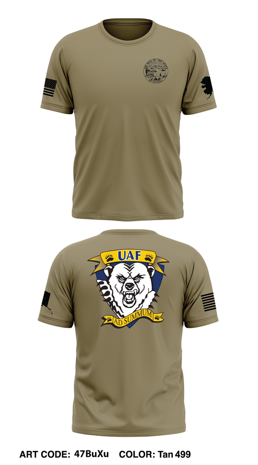 University of Alaska Fairbanks Store 1 Core Men's SS Performance Tee - 47BuXu-TAN