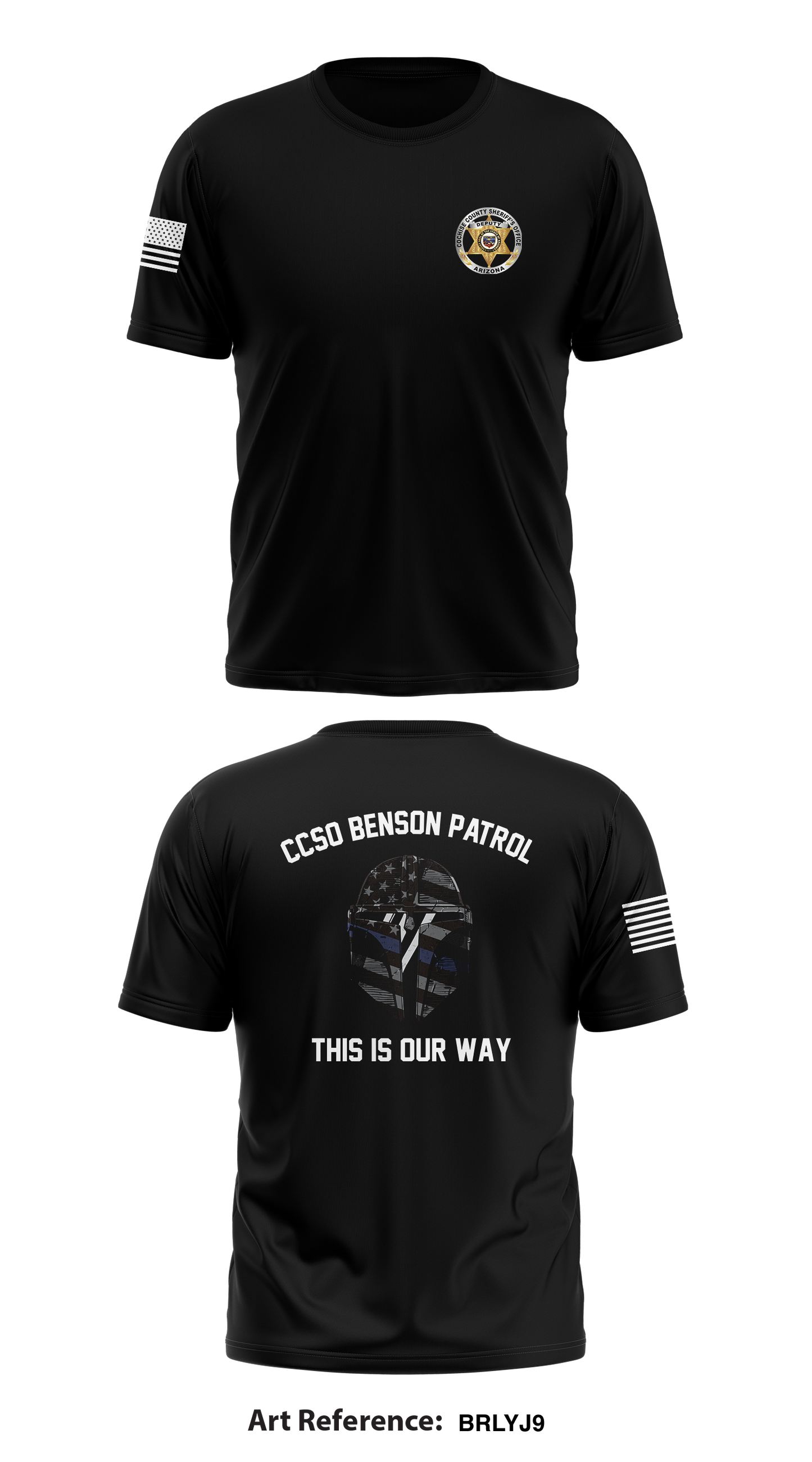 COCHISE COUNTY SHERIFF’S OFFICE BENSON PATROL STORE 1 Core Men's SS Performance Tee - BrLYj9