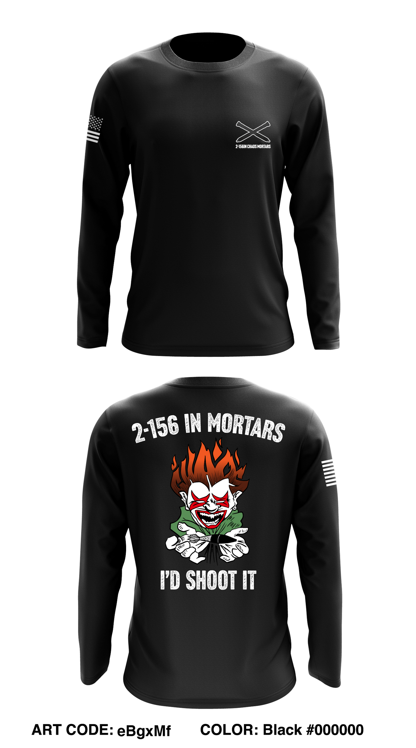 HHC 2-156 Mortars Store 1 Core Men's LS Performance Tee - eBgxMf