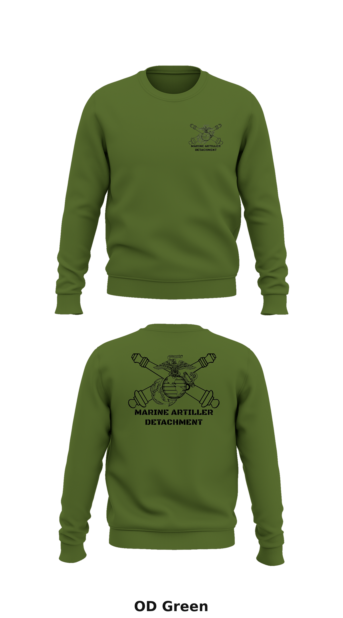 Marine Artillery Detchment  Store 1 Core Men's Crewneck Performance Sweatshirt - 78923729091