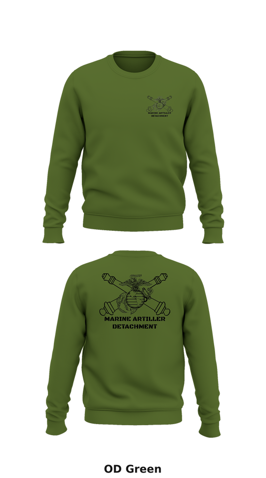 Marine Artillery Detchment  Store 1 Core Men's Crewneck Performance Sweatshirt - 78923729091