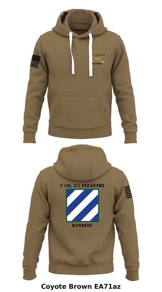 C co. 3/7 Infantry Store 1  Core Men's Hooded Performance Sweatshirt - EA71az