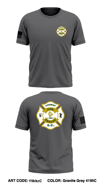 Conway Fire Rescue  Store 1 Core Men's SS Performance Tee - Y9khzC