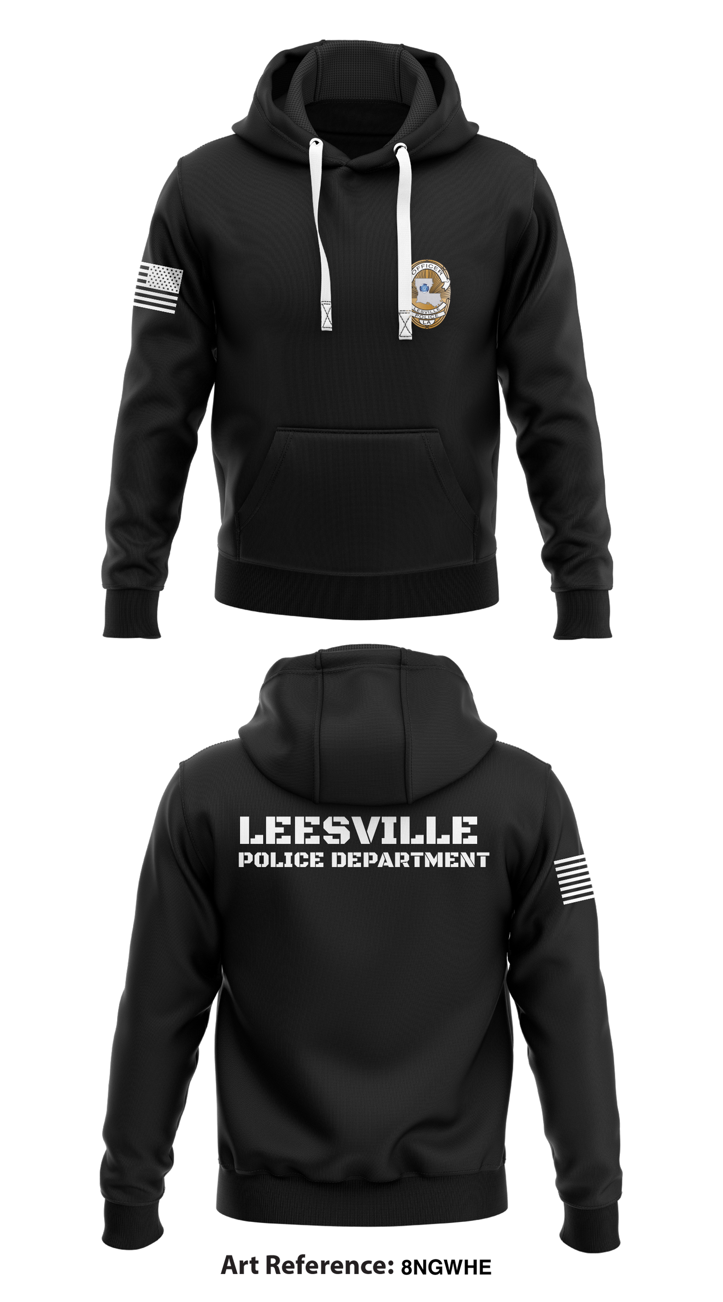 Leesville Police Department  Store 1  Core Men's Hooded Performance Sweatshirt - 8NgWHE