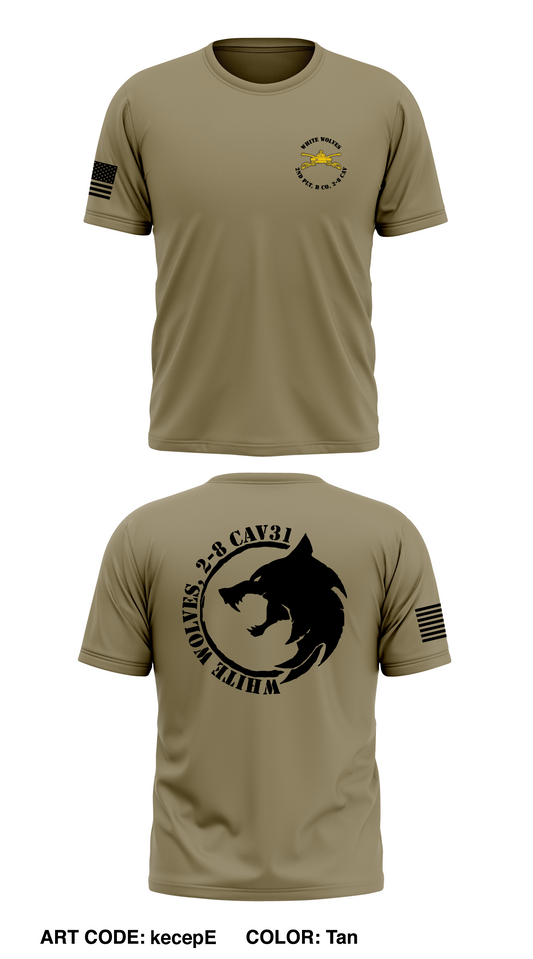 White Wolves, 2-8 CAV Store 1 Core Men's SS Performance Tee - kecepE