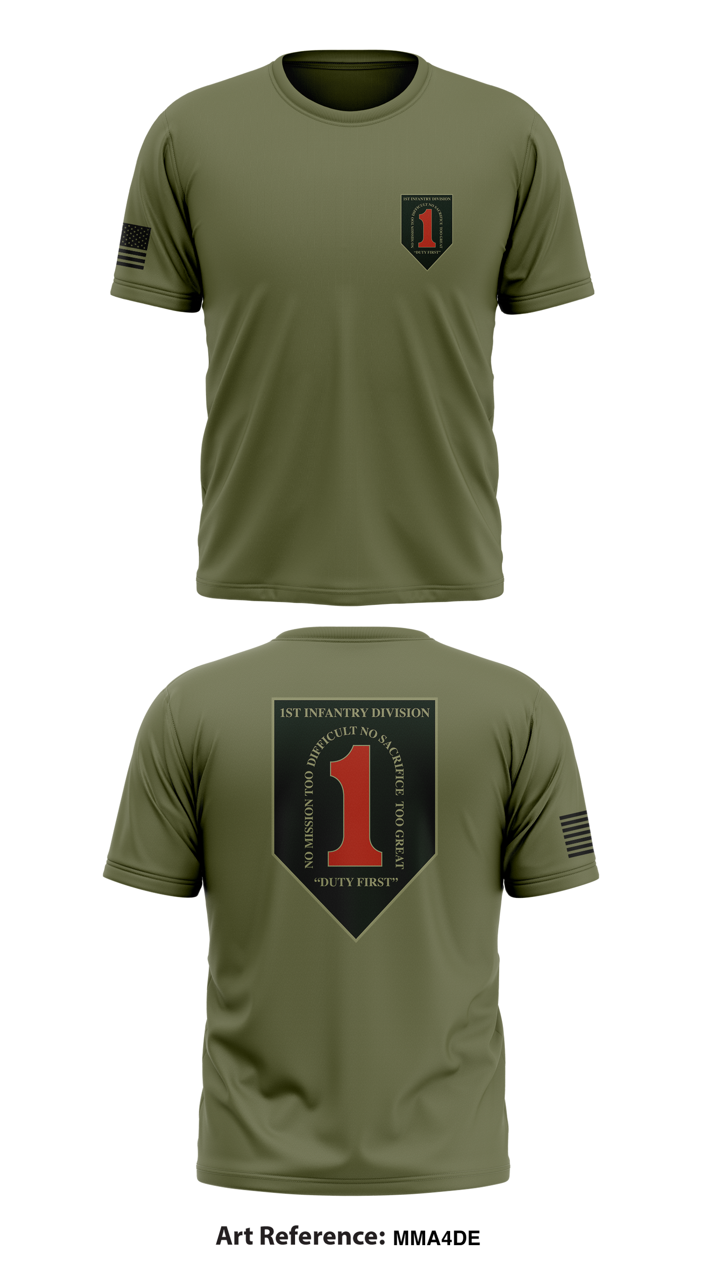 1st INF DIV Store 1 Core Men's SS Performance Tee - MMA4DE