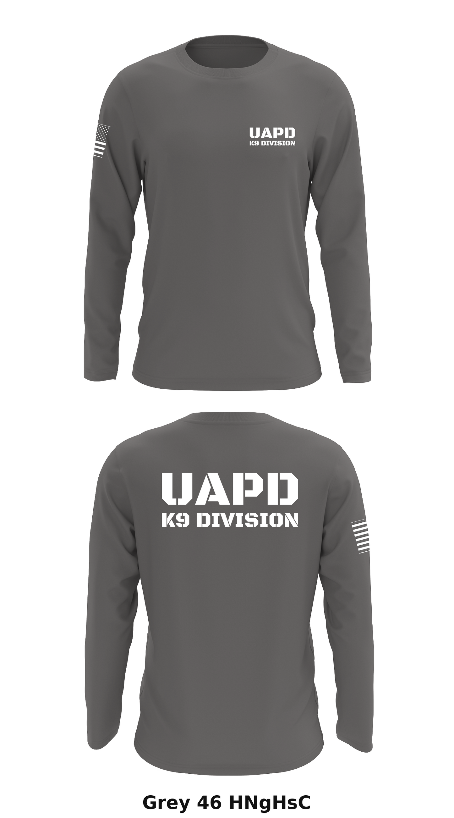 UAPD K9 Division Store 1 Core Men's LS Performance Tee - HNgHsC