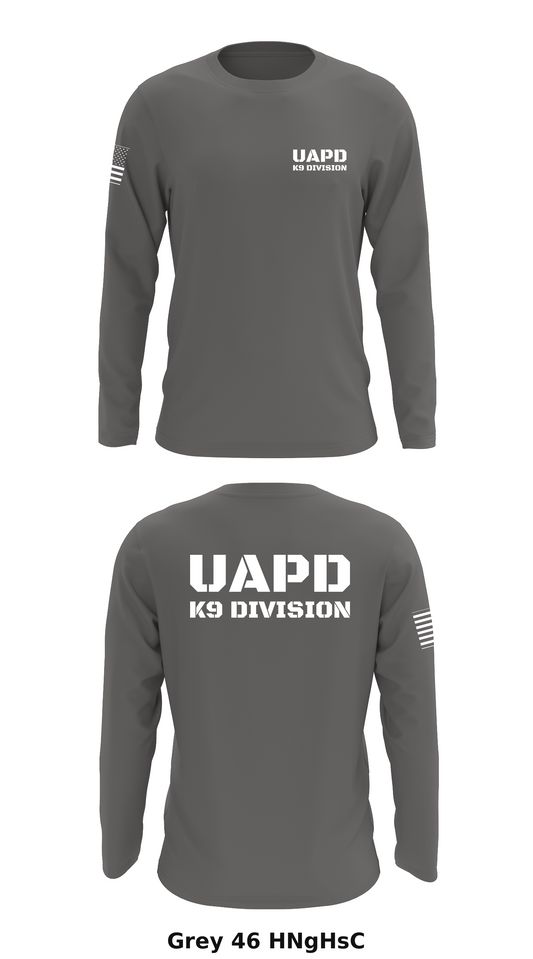 UAPD K9 Division Store 1 Core Men's LS Performance Tee - HNgHsC