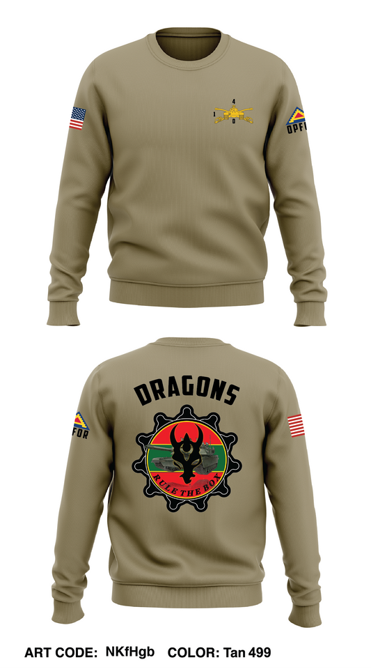 D Co, 1-4 IN REGT Store 1 Core Men's Crewneck Performance Sweatshirt - NKfHgb