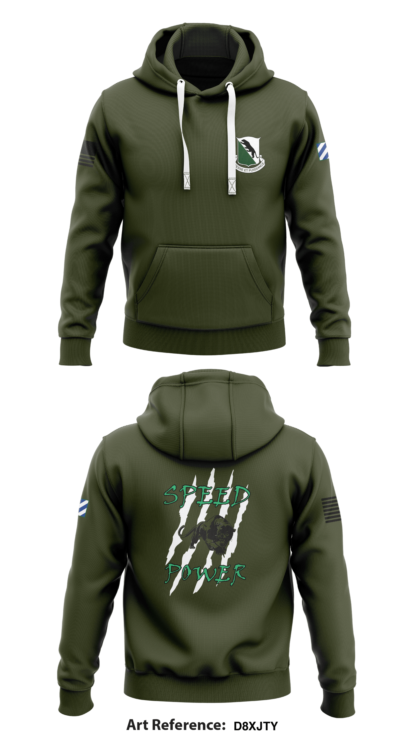 3-69 AR 1ABCT 3ID Store 1  Core Men's Hooded Performance Sweatshirt - D8XjTY