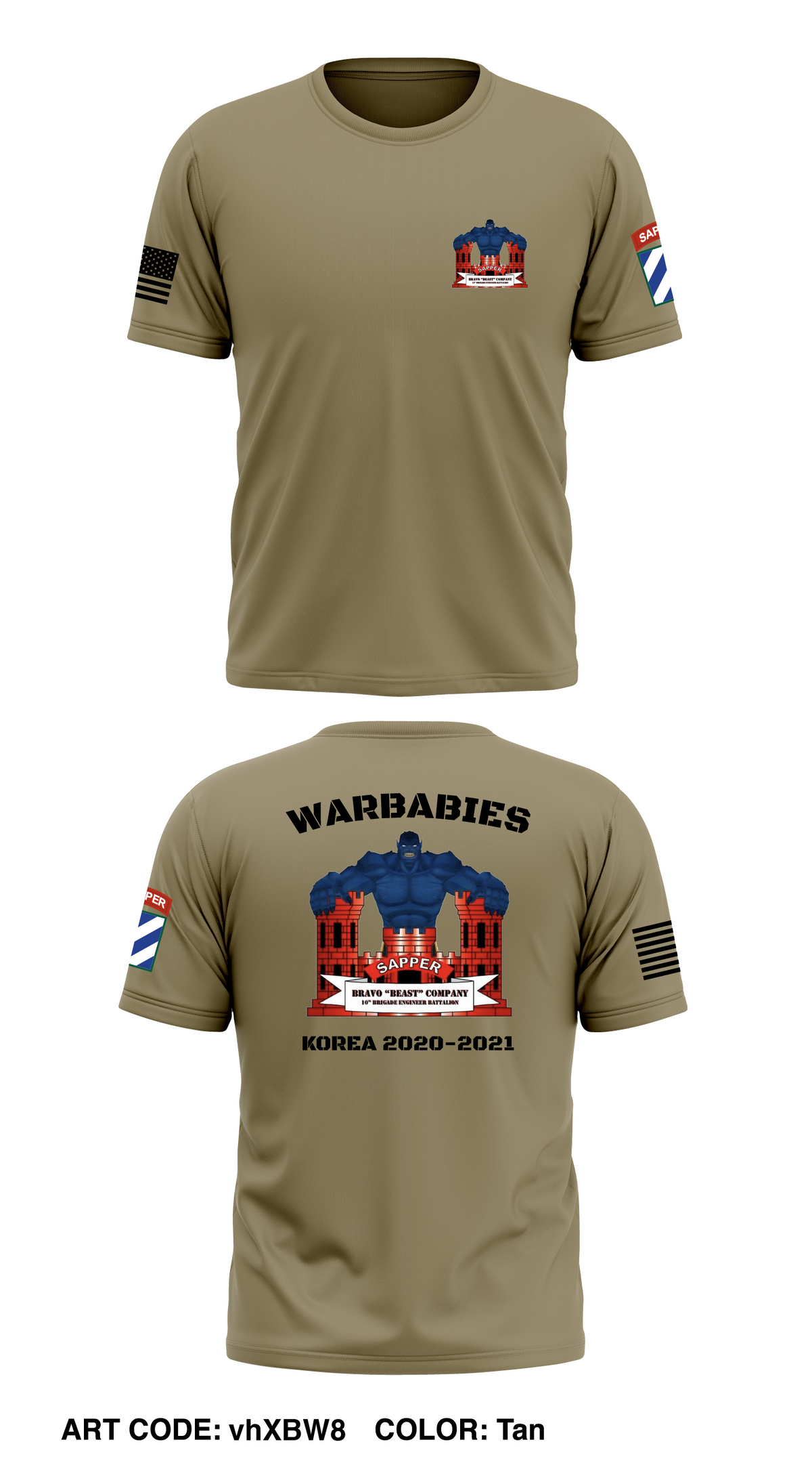B CO 10 BEB 1ABCT 3ID  Store 1 Core Men's SS Performance Tee - vhXBW8