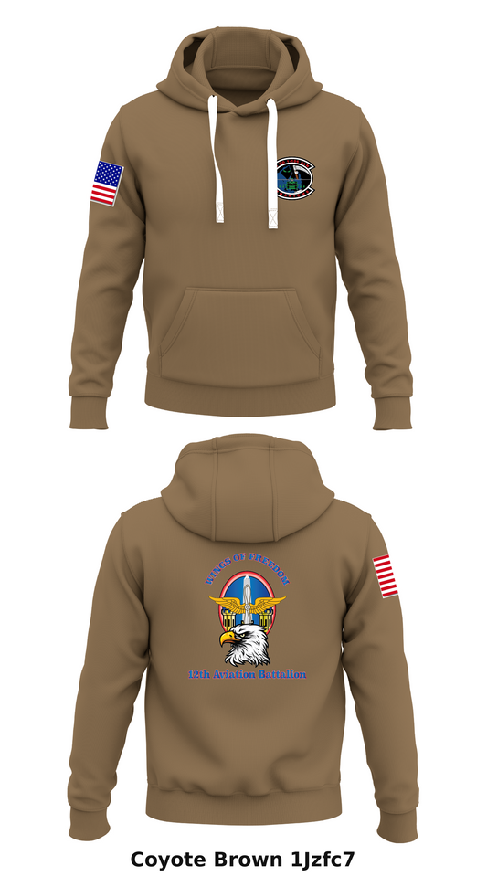 12th Aviation Battalion Store 1  Core Men's Hooded Performance Sweatshirt - 1Jzfc7