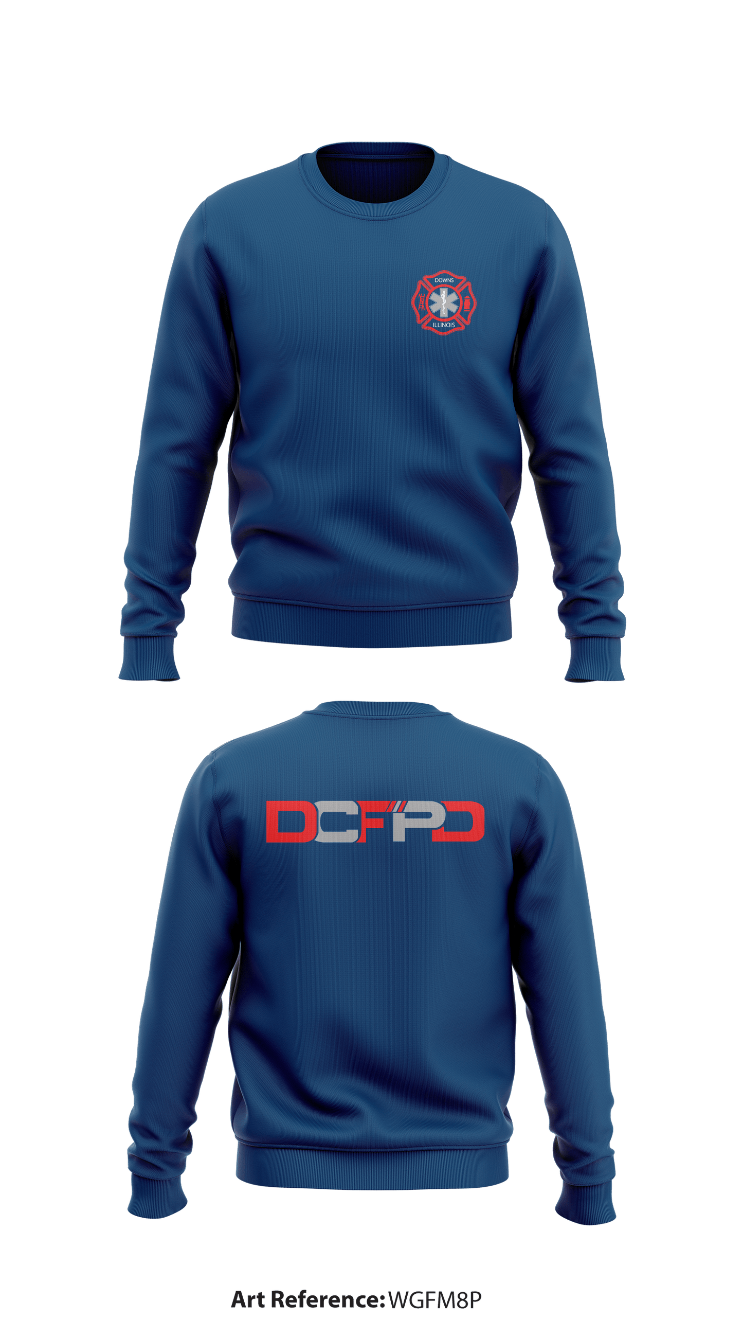 Downs Fire Department Store 1 Core Men's Crewneck Performance Sweatshirt - WGfm8p