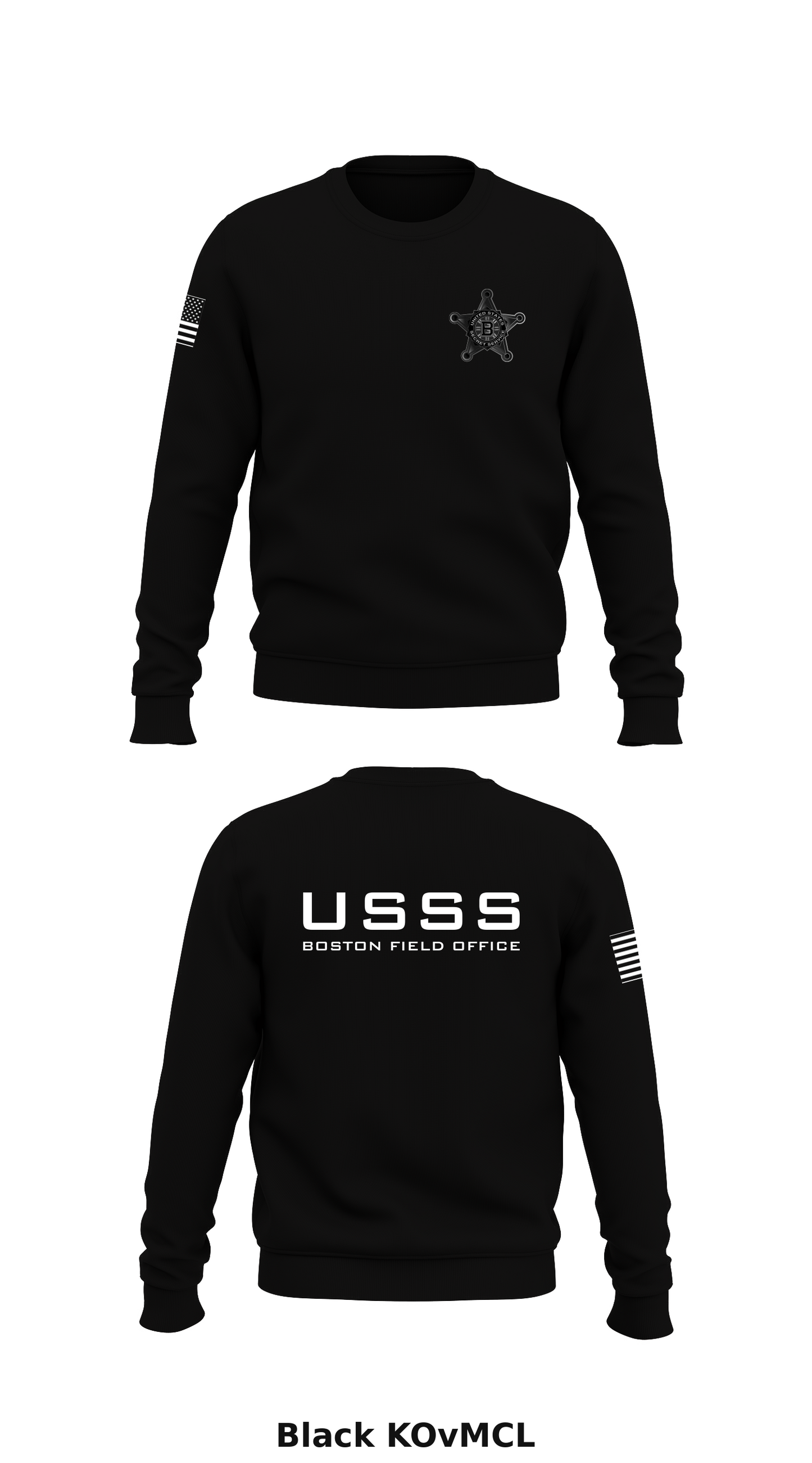USSS Boston Field Office Store 1 Core Men's Crewneck Performance Sweatshirt - KOvMCL