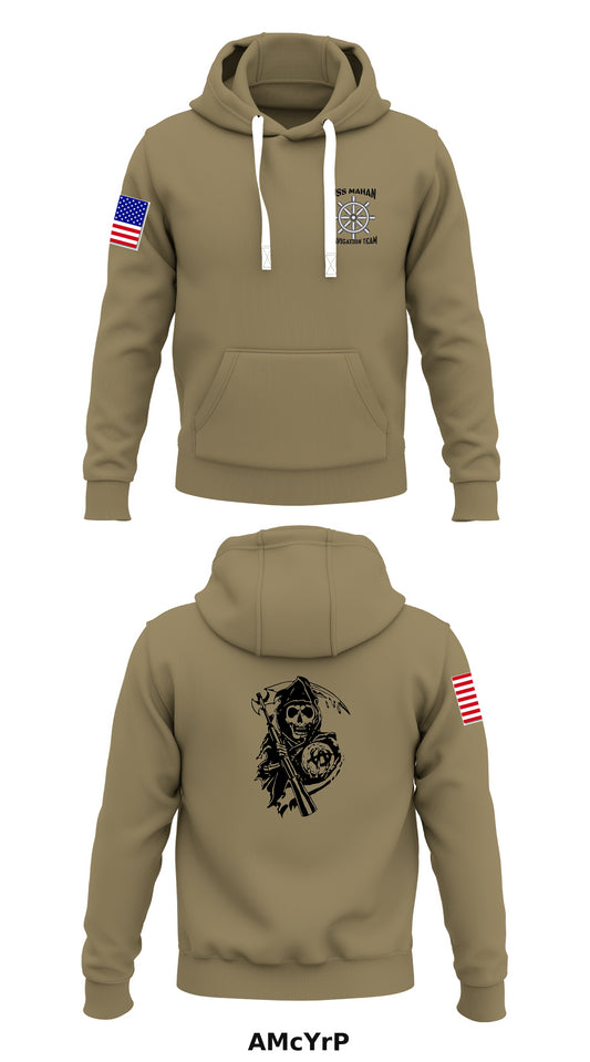 USS MAHAN Navigation Team Store 1  Core Men's Hooded Performance Sweatshirt - AMcYrP