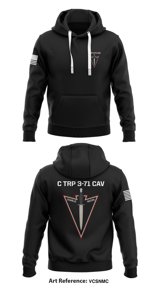 C TRP 3-71 CAV Store 1  Core Men's Hooded Performance Sweatshirt - VCsNMC