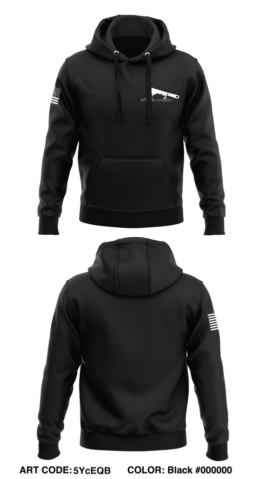 Butcher Co, 1-77 AR - Civvy  Core Men's Hooded Performance Sweatshirt - 5YcEQB