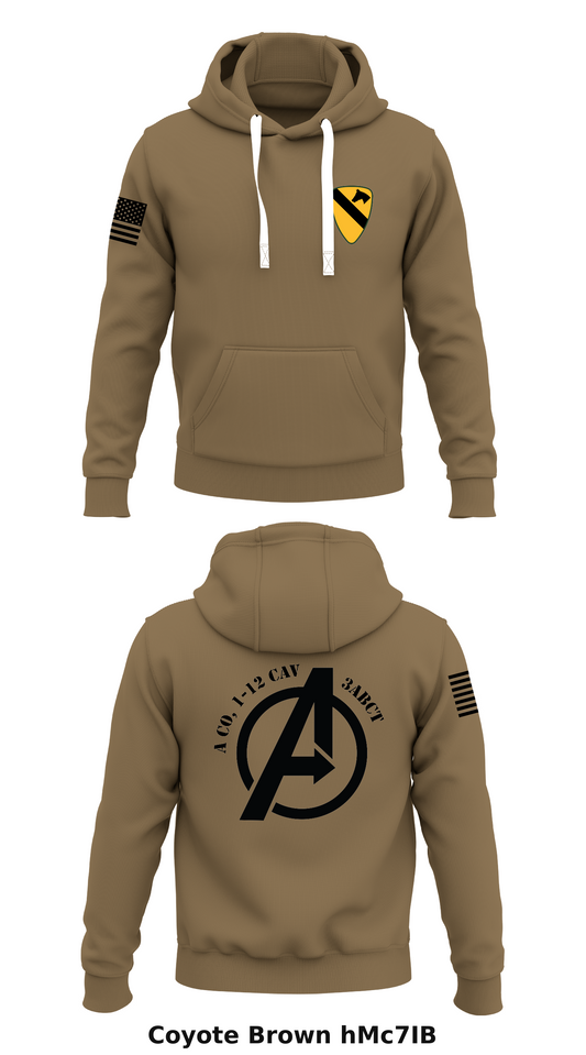 A Co, 1-12 CAV 3ABCT Store 1  Core Men's Hooded Performance Sweatshirt - hMc7IB