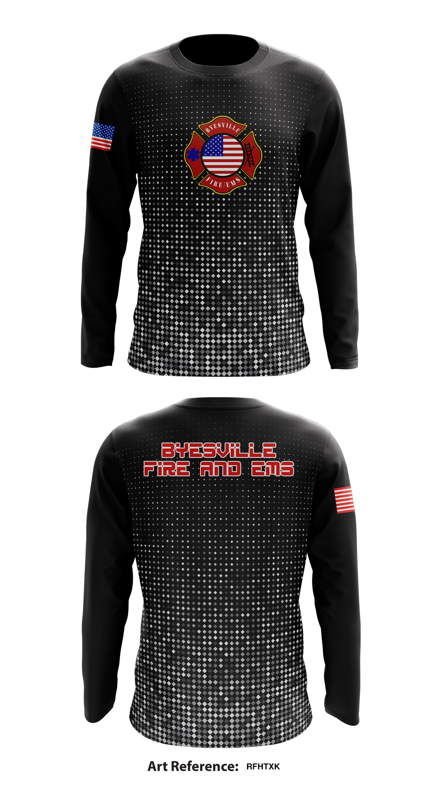 Byesville Volunteer Fire Department Core Men's LS Performance Tee - RFhTxk