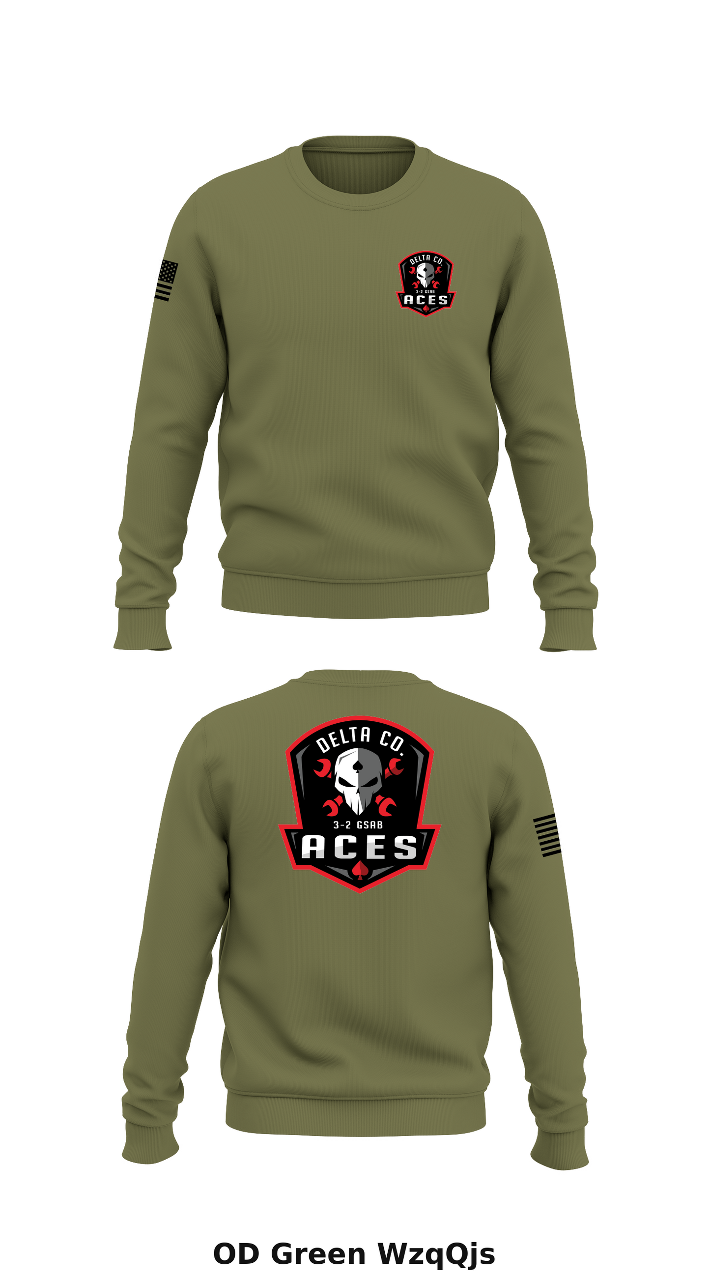 D Co. 3-2 GSAB Store 1 Core Men's Crewneck Performance Sweatshirt - WzqQjs