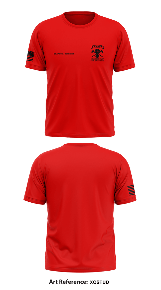 Bravo Co., 40th BEB Store 1 Core Men's SS Performance Tee - XqsTUd