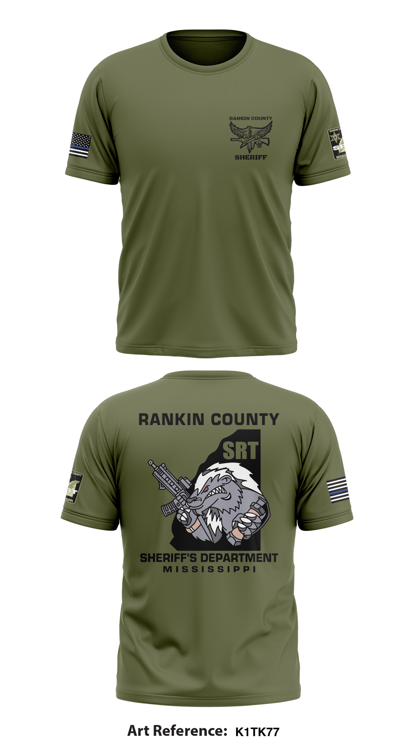 Rankin County Sheriff SRT Store 1 Core Men's SS Performance Tee - k1Tk77