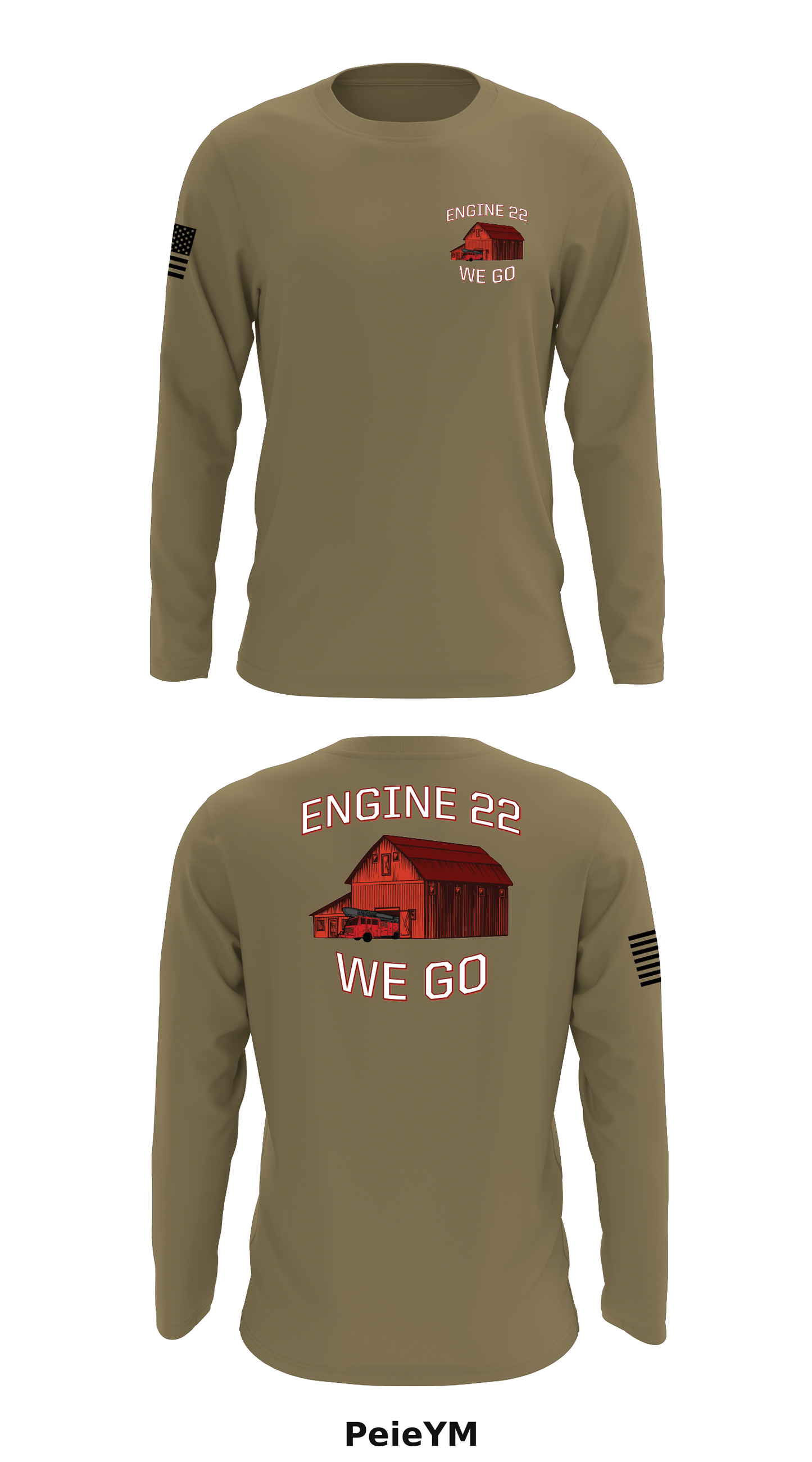 Firecook1709 Store 1 Core Men's LS Performance Tee - PeieYM