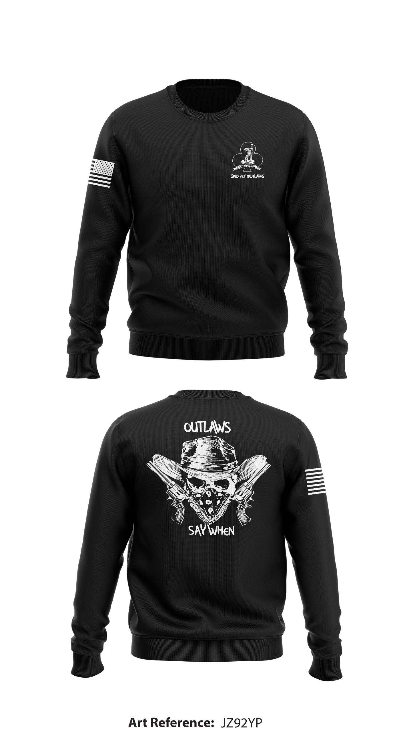 2nd Platoon, C Co, 1-327IN Store 1 Core Men's Crewneck Performance Sweatshirt - JZ92YP