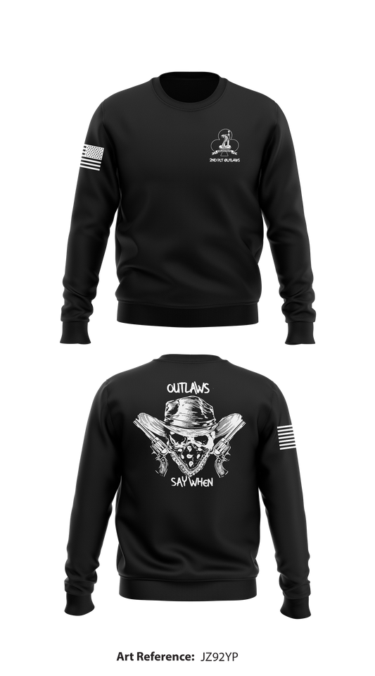 2nd Platoon, C Co, 1-327IN Store 1 Core Men's Crewneck Performance Sweatshirt - JZ92YP