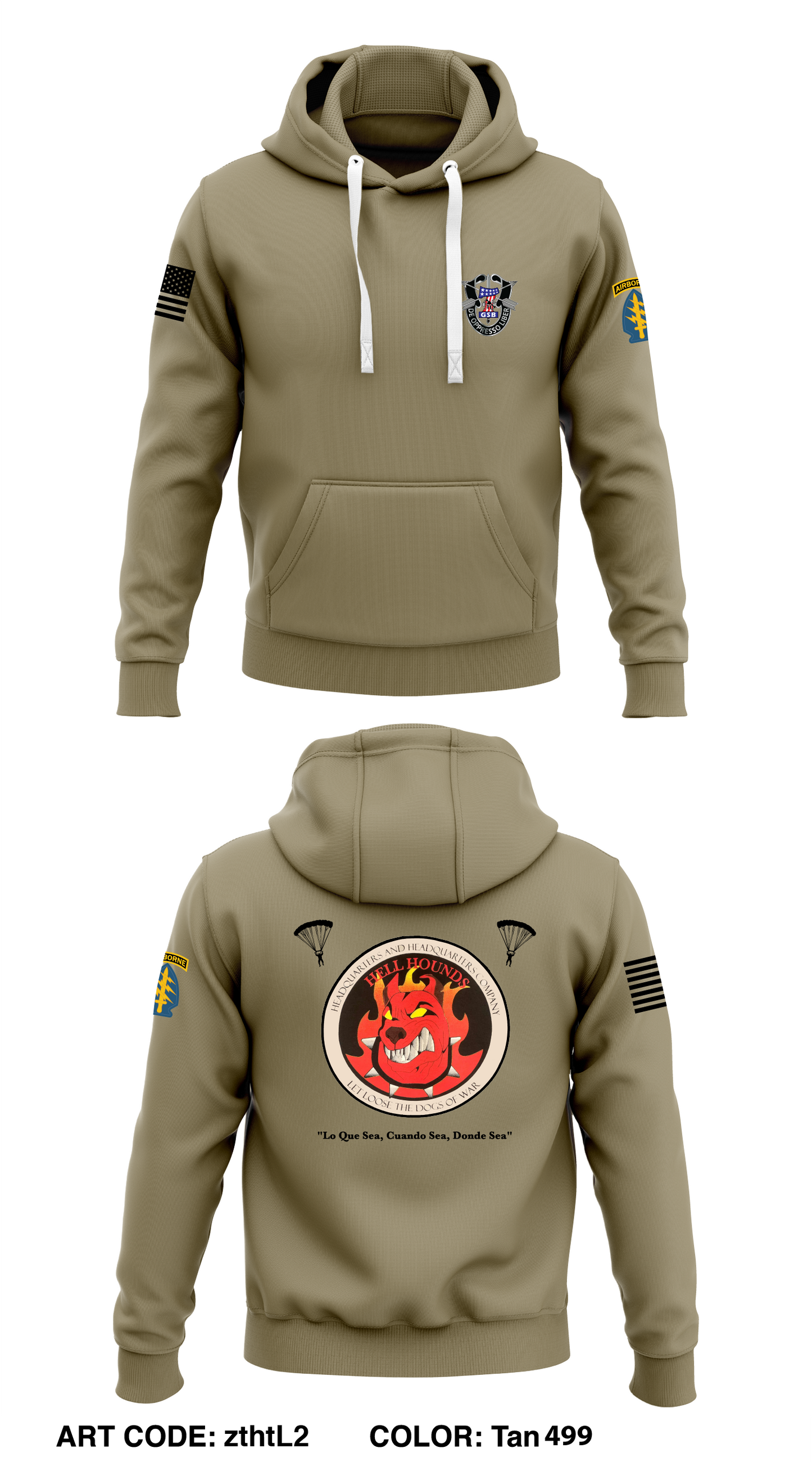 7th SFG(A) - GSB - HHC Store 1 Core Men's Hooded Performance Sweatshirt - zthtL2