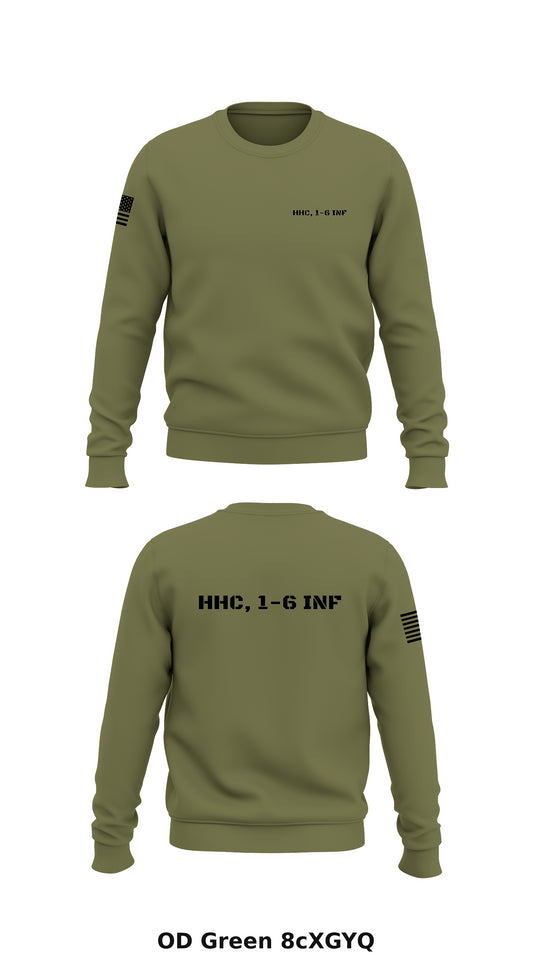 HHC, 1-6 INF Store 1 Core Men's Crewneck Performance Sweatshirt - 8cXGYQ