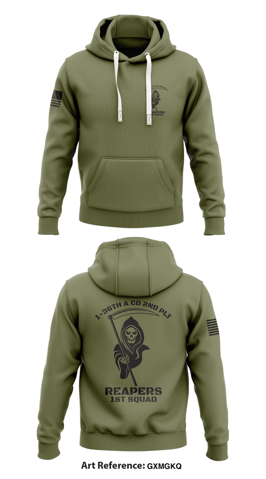 1-36th 2nd PLT Reapers Store 1  Core Men's Hooded Performance Sweatshirt - GXmGKq
