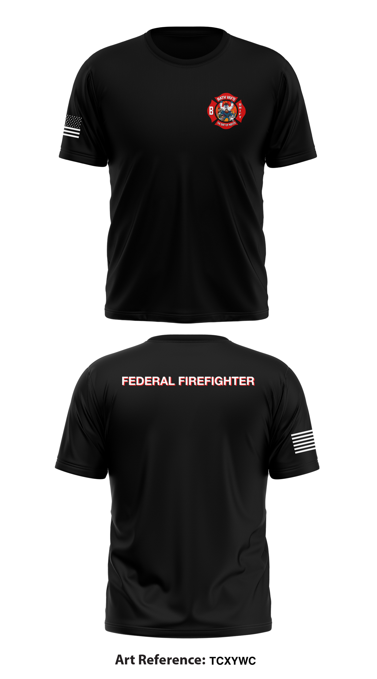 Veteran Affairs Fire Department-Bath, NY Store 1 Core Men's SS Performance Tee - tcXywC