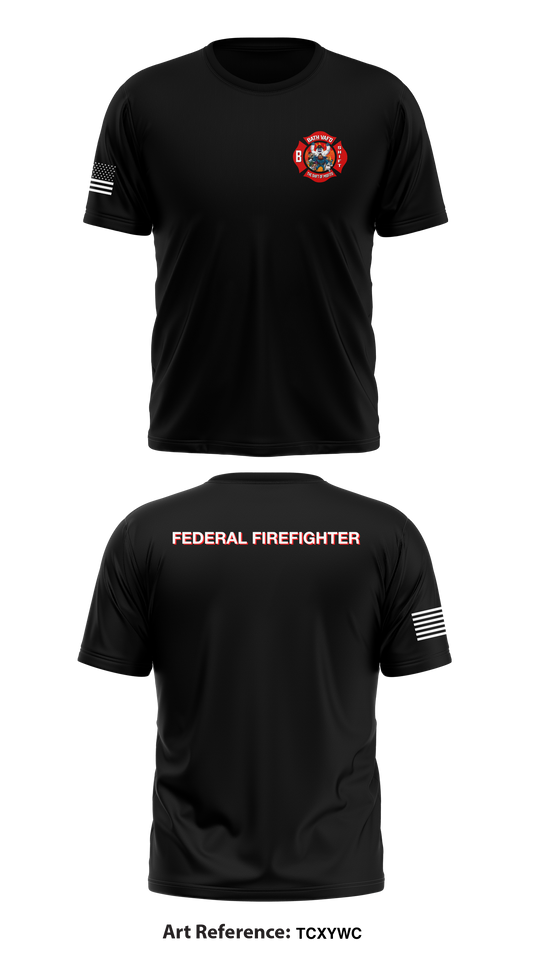 Veteran Affairs Fire Department-Bath, NY Store 1 Core Men's SS Performance Tee - tcXywC