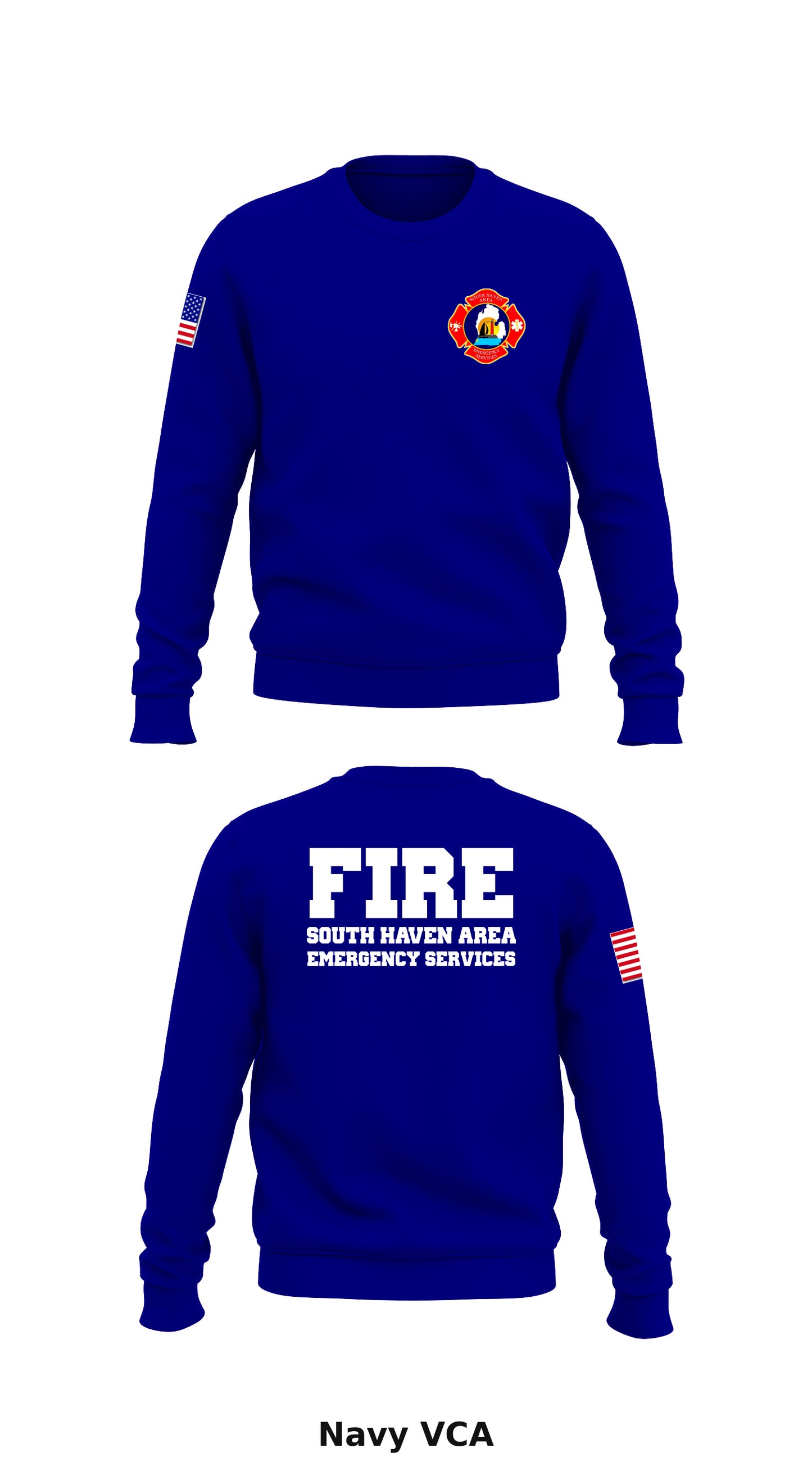 South Haven Area Emergency Services Store 1 Core Men's Crewneck Performance Sweatshirt - VCA