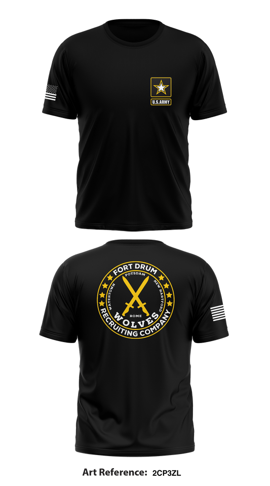 Fort Drum Recruiting Company Store 1 Core Men's SS Performance Tee - 2CP3zL