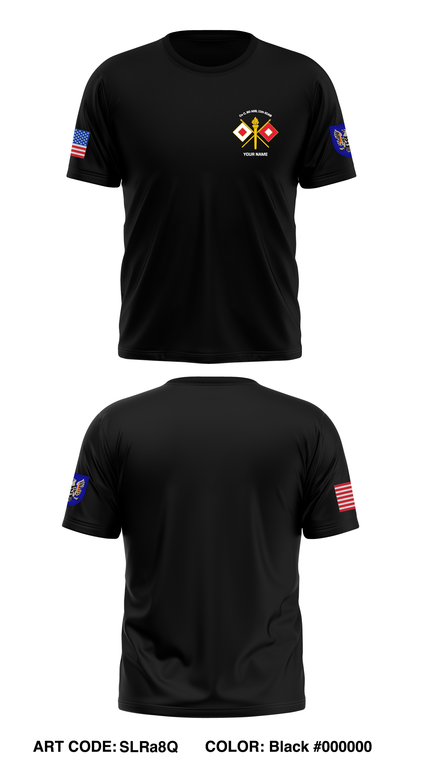 CUSTOM Co C, 90 ASB, 11th ECAB Store 1 Core Men's SS Performance Tee - SLRa8Q