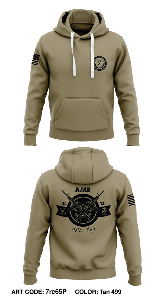 AJAB Store 1  Core Men's Hooded Performance Sweatshirt - 7re65P-TAN