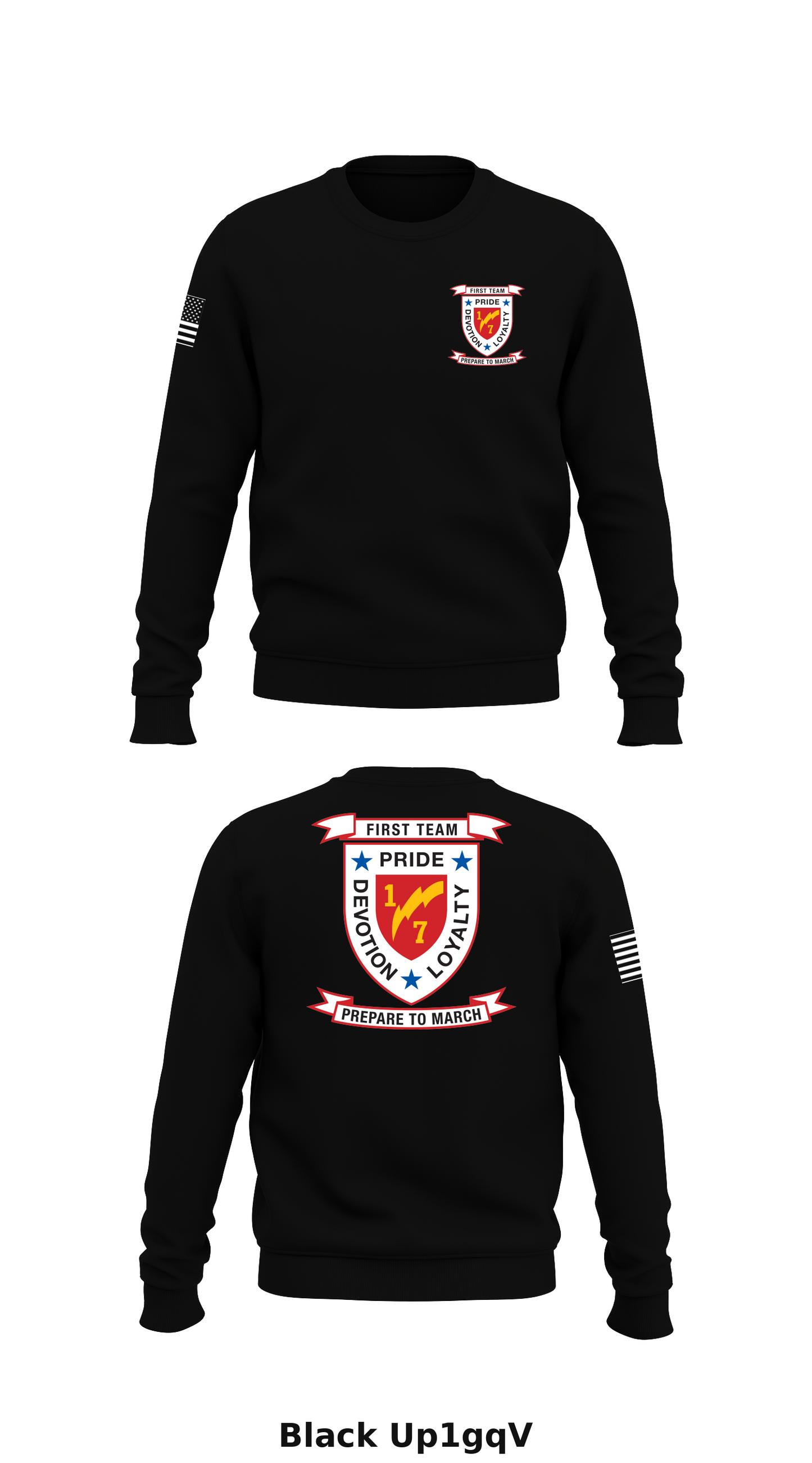 1st BN 7th Marine Rgt Store 1 Core Men's Crewneck Performance Sweatshirt - Up1gqV