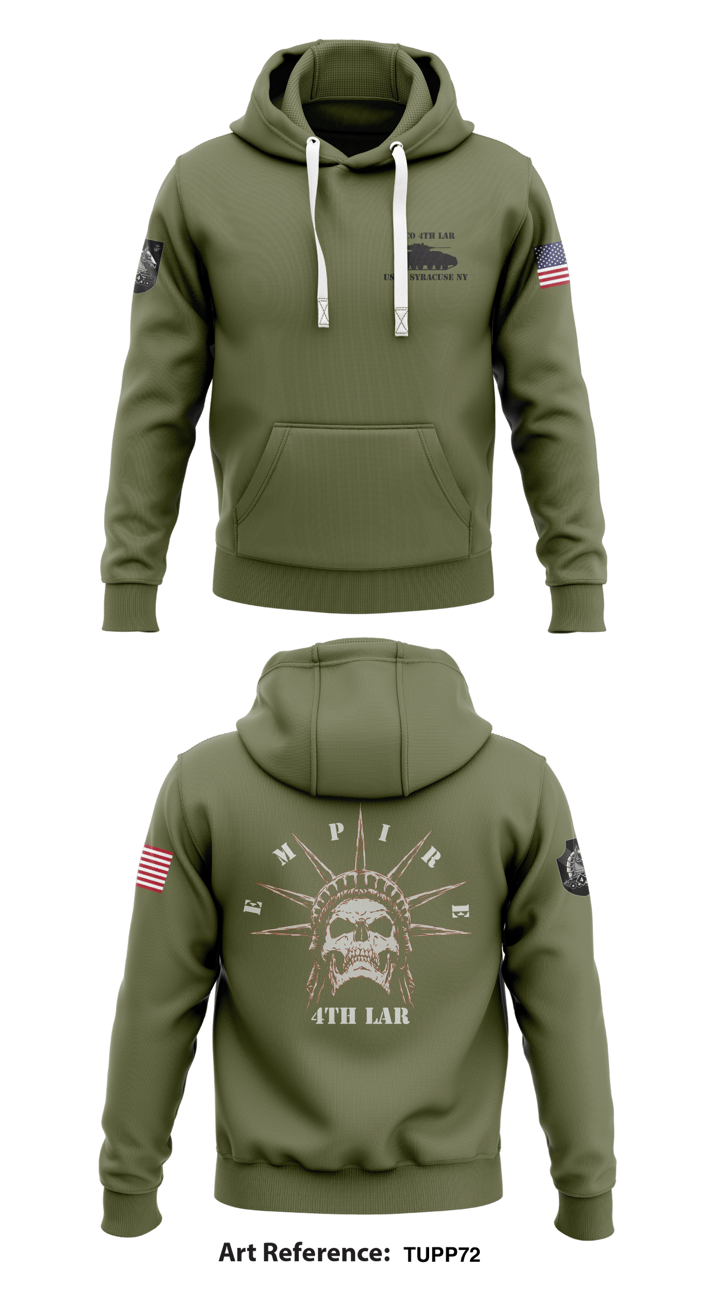 Co E 4th LAR Bn.  Core Men's Hooded Performance Sweatshirt - TUpP72