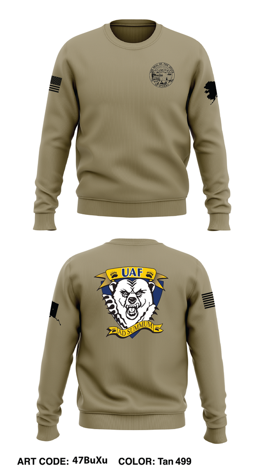 University of Alaska Fairbanks Store 1 Core Men's Crewneck Performance Sweatshirt - 47BuXu
