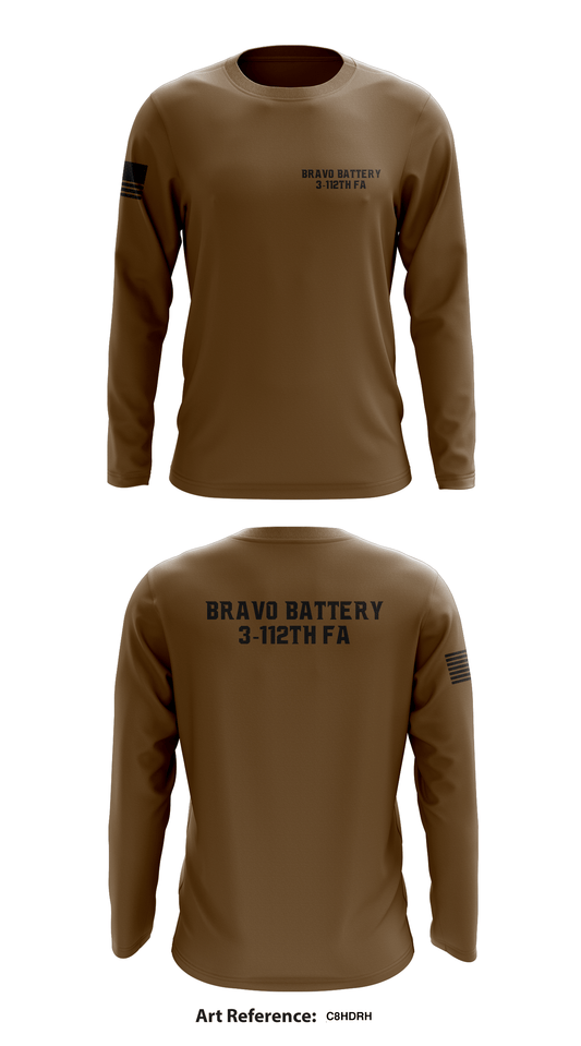 Bravo Battery 3-112th FA Store 1 Core Men's LS Performance Tee - c8HDRH