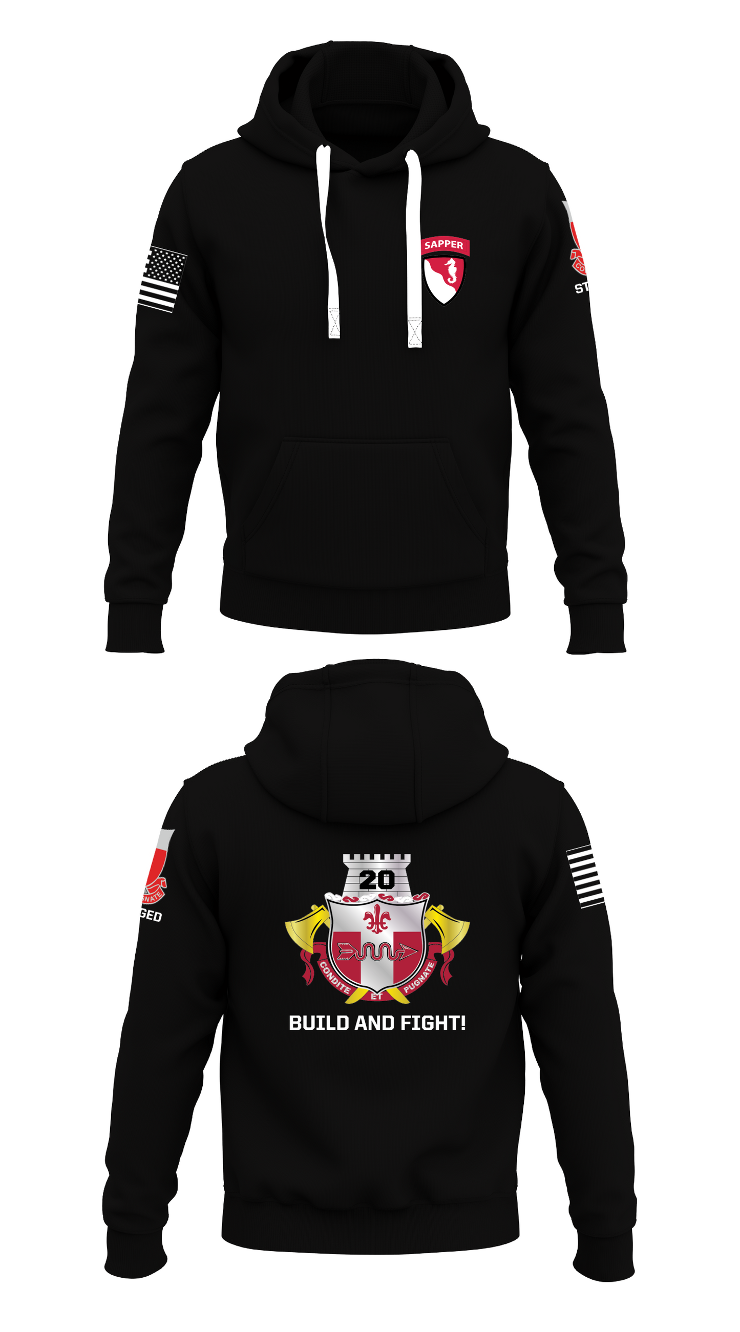 2th Engineer Battalion  Store 1  Core Men's Hooded Performance Sweatshirt - 35195656660