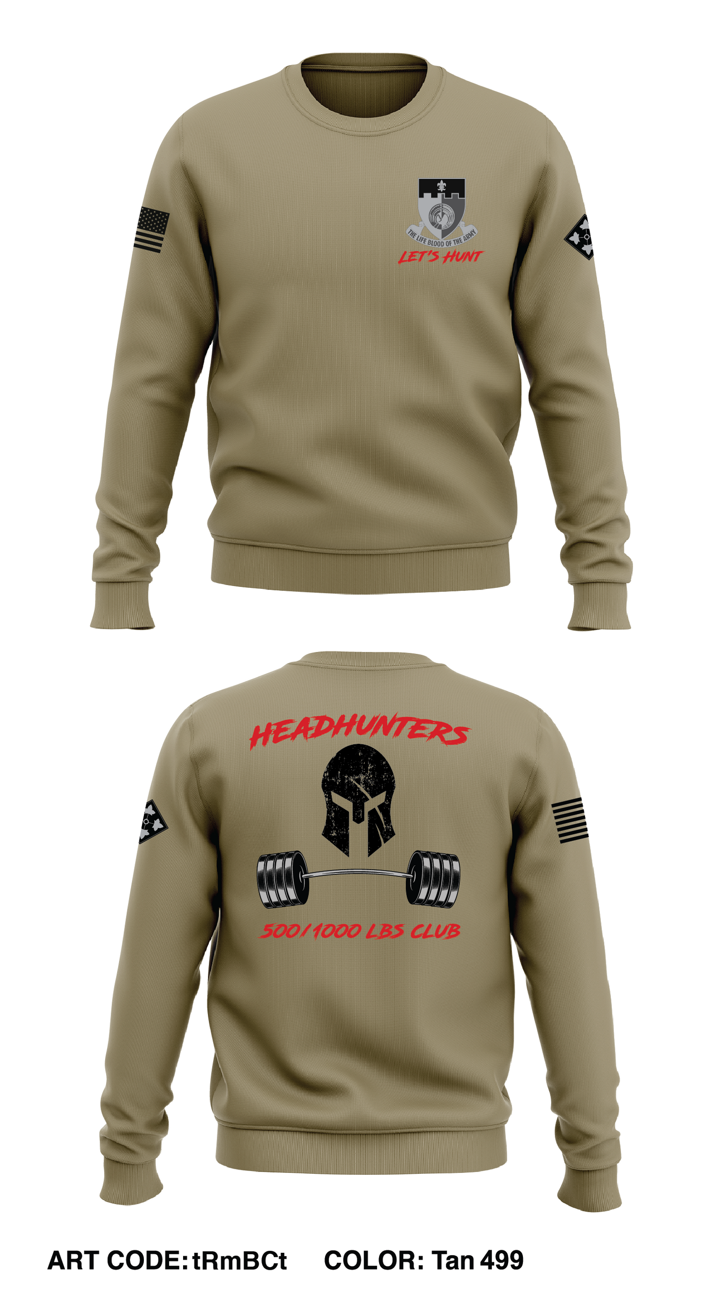 HHC, 64BSB, 3ABCT Store 1 Core Men's Crewneck Performance Sweatshirt - tRmBCt