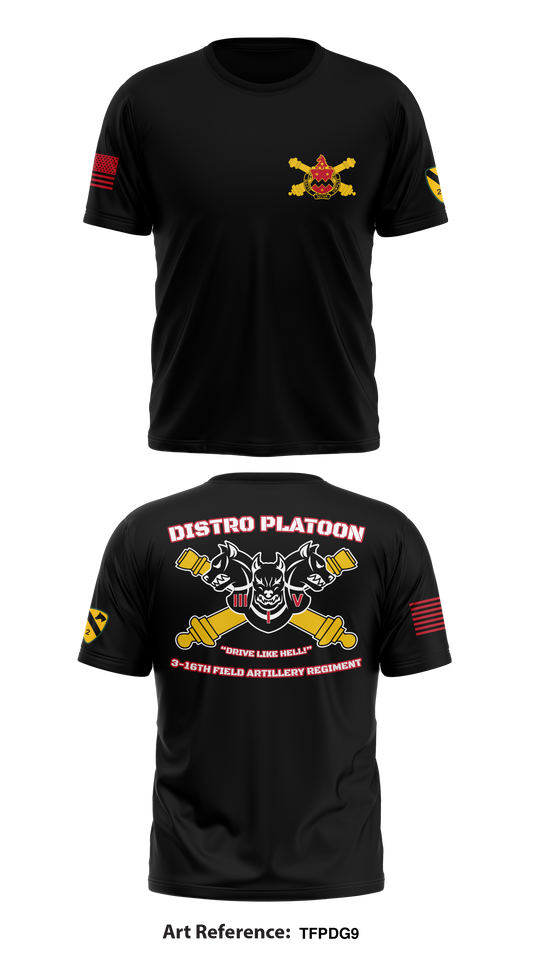 Distro Platoon, F FSC, 3-16th FAR, 2/1 CAV Store 1 Core Men's SS Performance Tee - TFpDg9