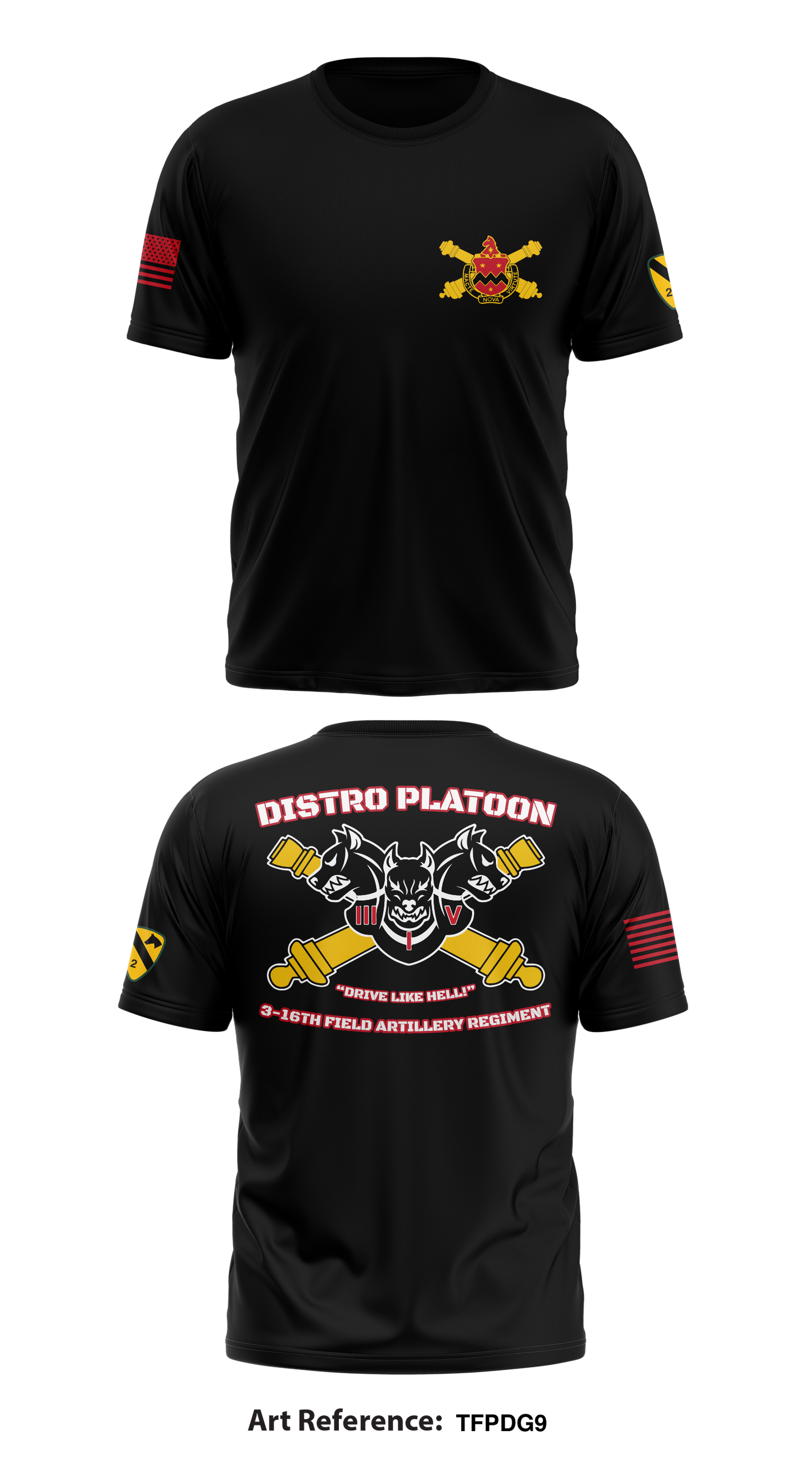 Distro Platoon, F FSC, 3-16th FAR, 2/1 CAV Store 1 Core Men's SS Performance Tee - TFpDg9