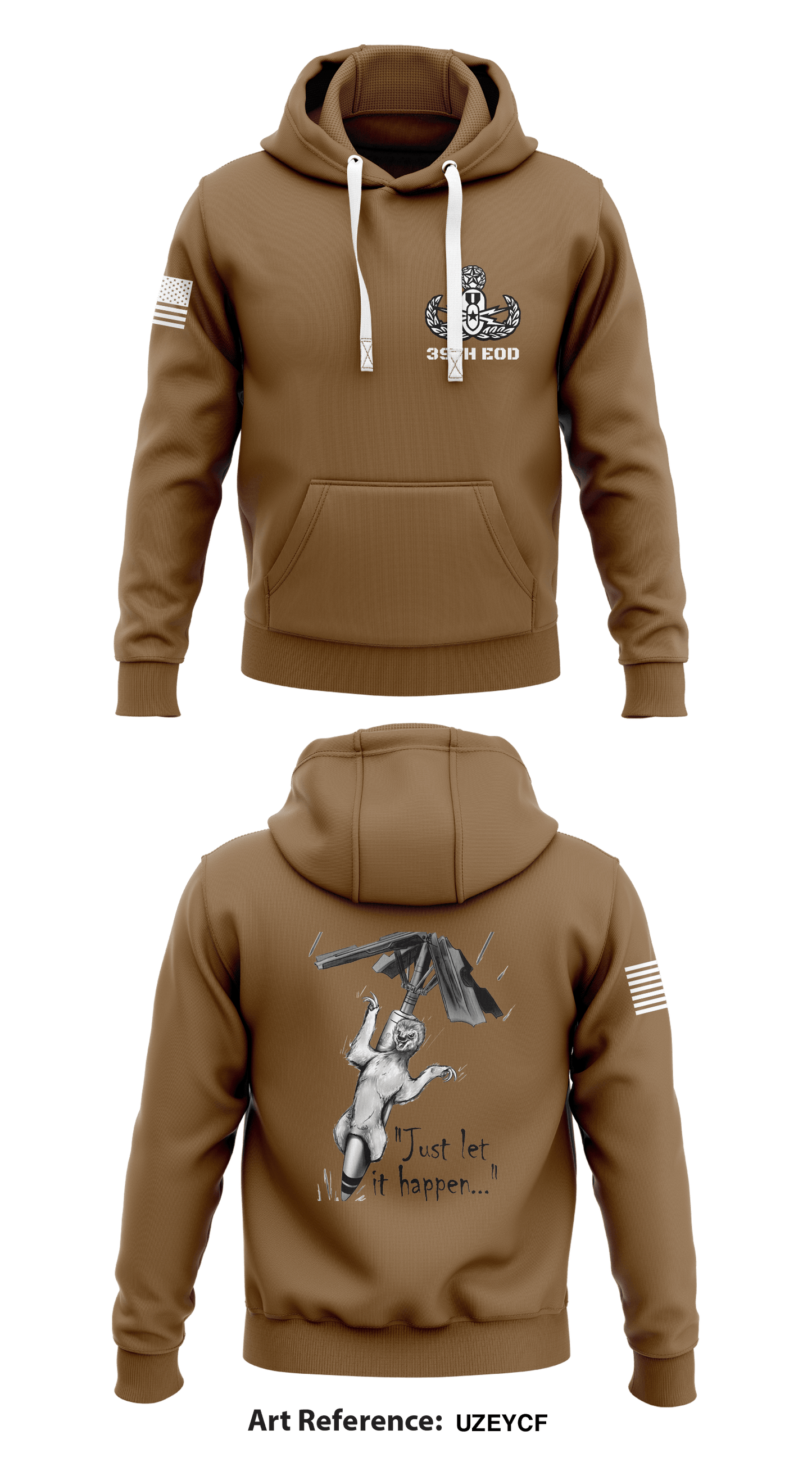 39th EOD Store 1  Core Men's Hooded Performance Sweatshirt - uZEYcF