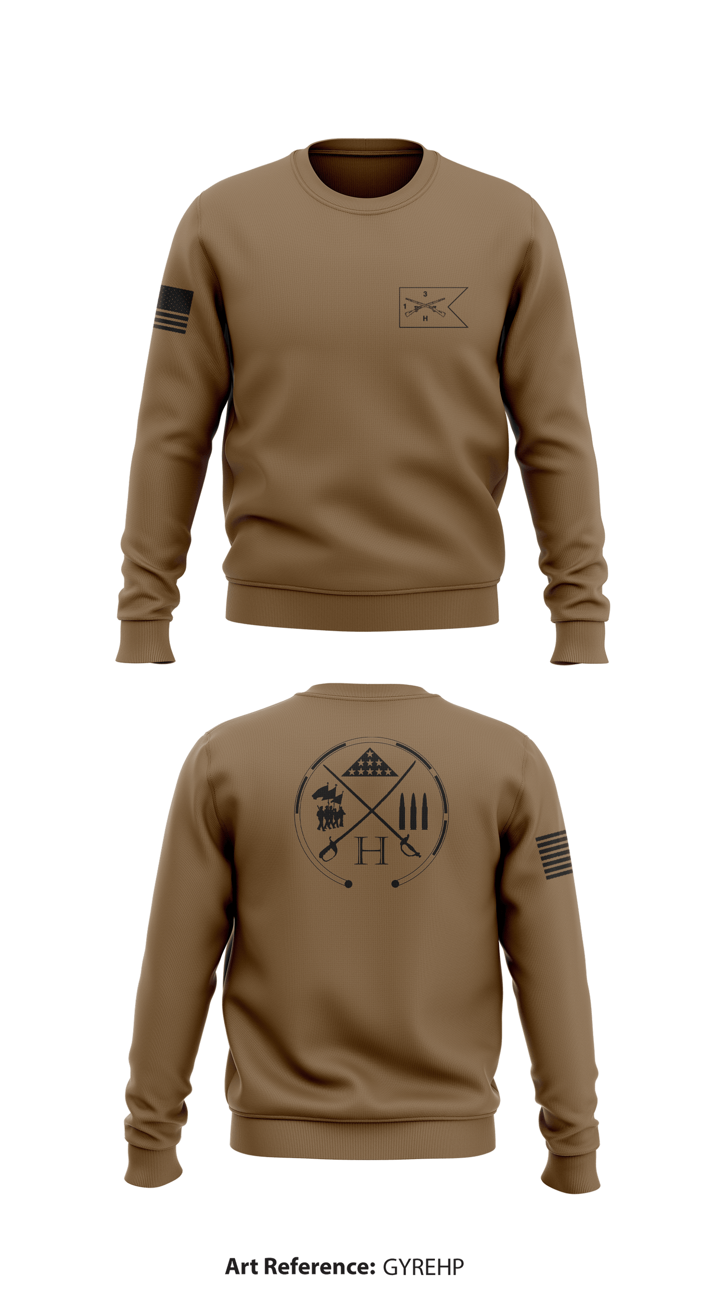 Hard Rock Company Store 1 Core Men's Crewneck Performance Sweatshirt - GyreHP