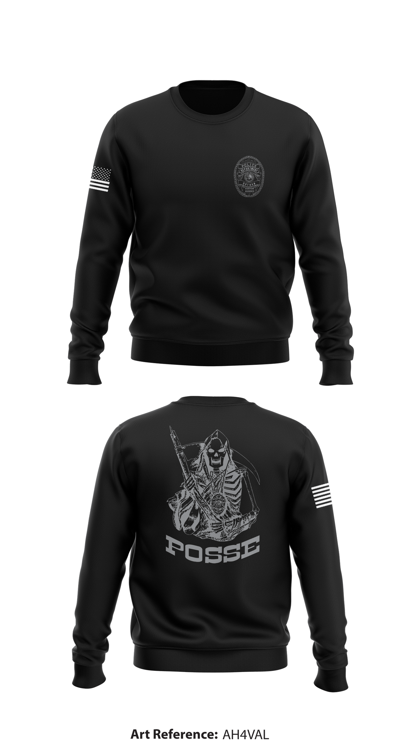Dothan Narcotics Division  Core Men's Crewneck Performance Sweatshirt - Ah4VAL